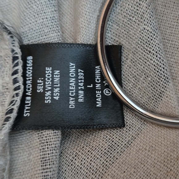 Astr the Label Viscose/Linen Striped Bodycon Dress size LARGE - Picture 8 of 8